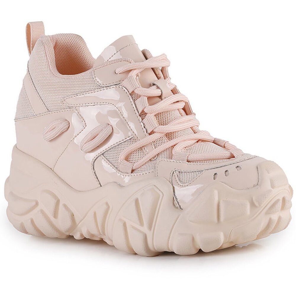 ANTHONY WANG - PERSIMMON 01 Neutral Vibes Nude Platform Sneakers